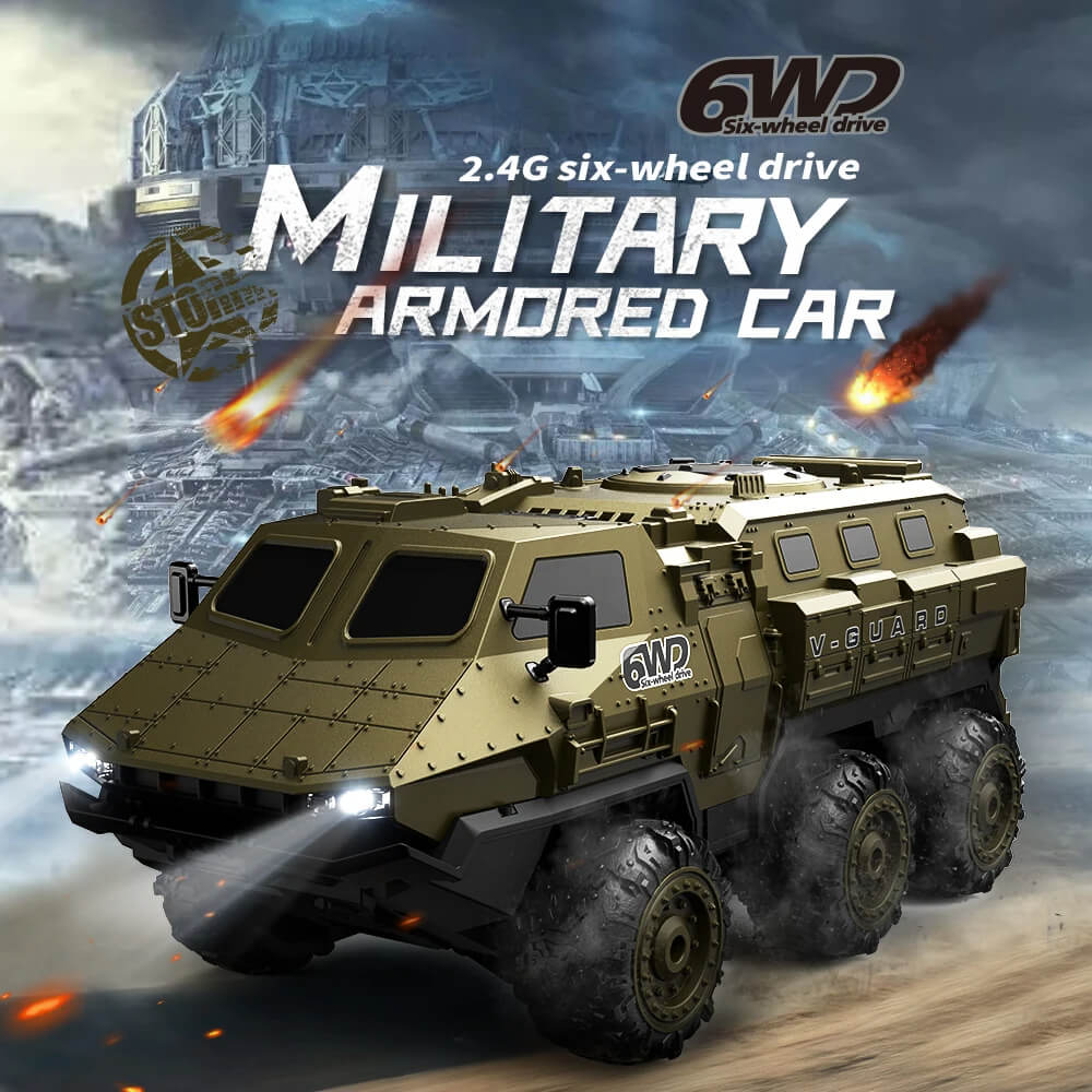 6WD 1/16 Armoured RC Military Tank Transport Truck