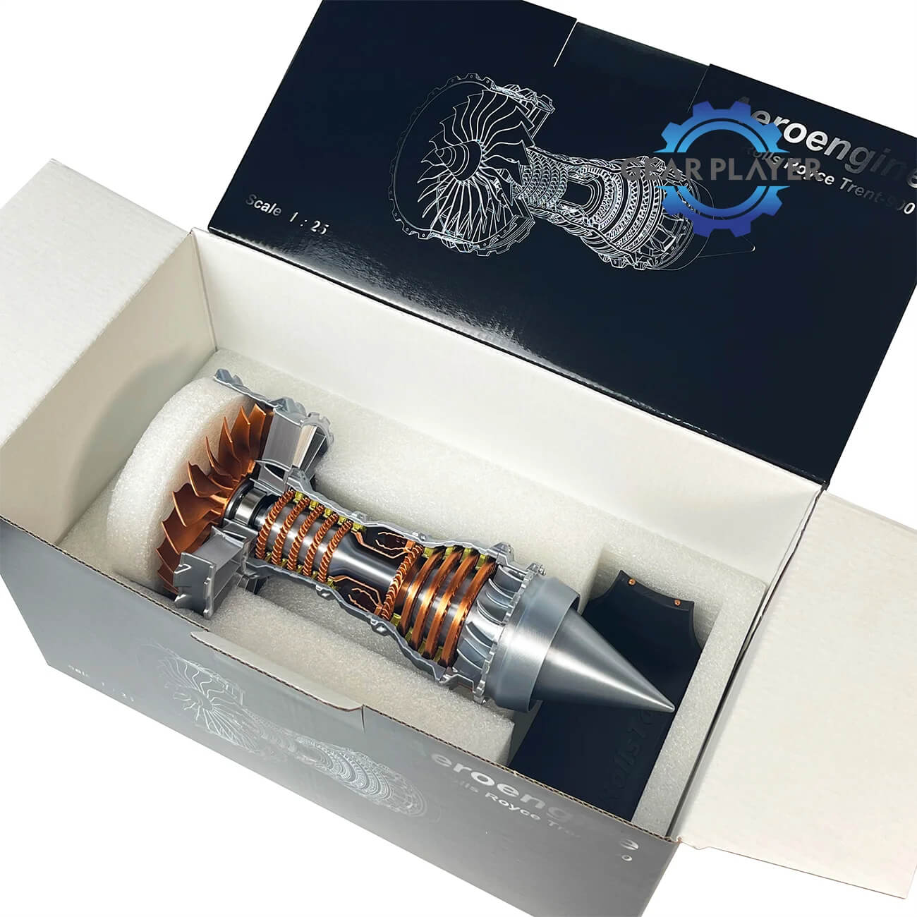 Aircraft Turbofan Engine Model DIY Assembly Kit – A380 TR900
