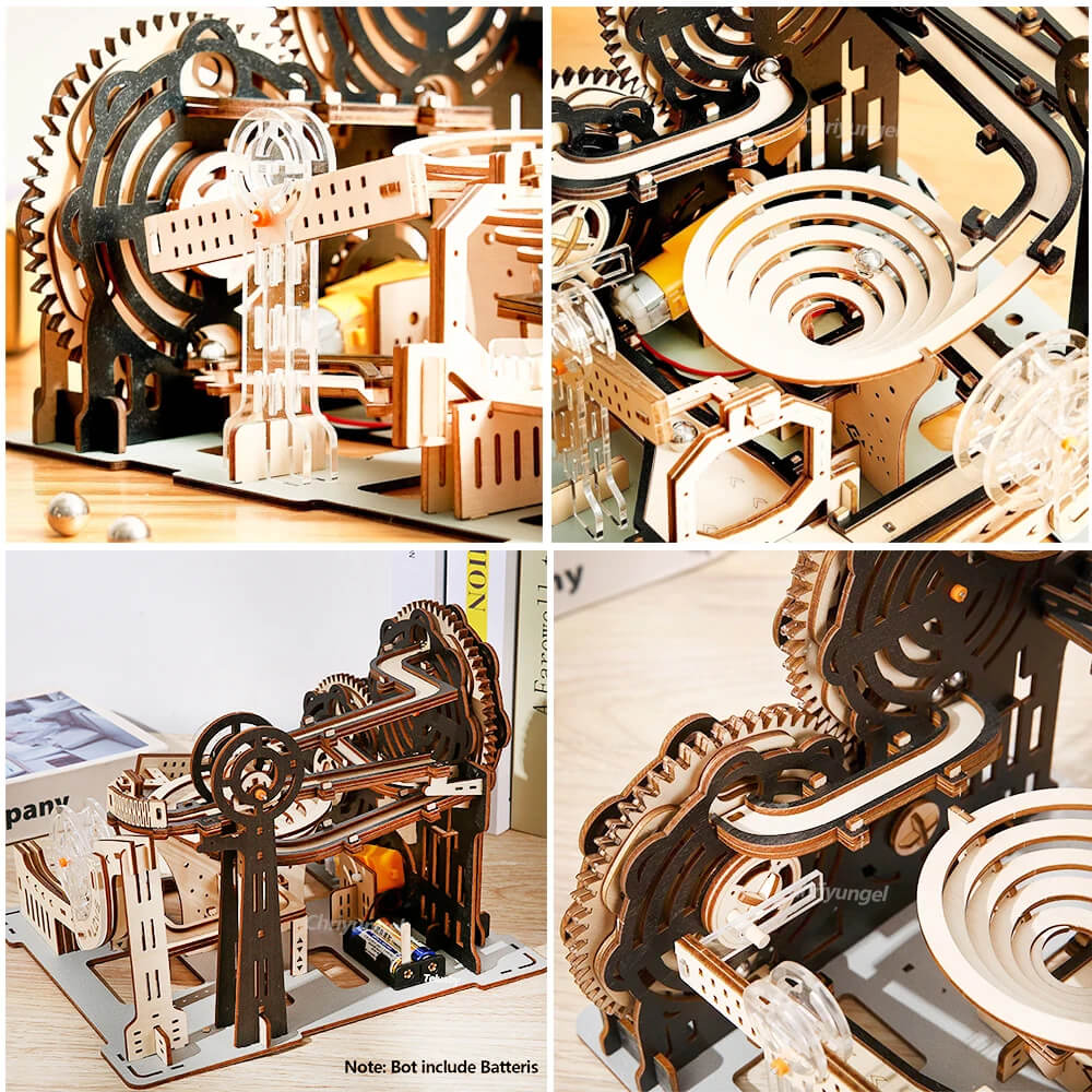 Electric Marble Run Model 3D Wooden Puzzle Kit