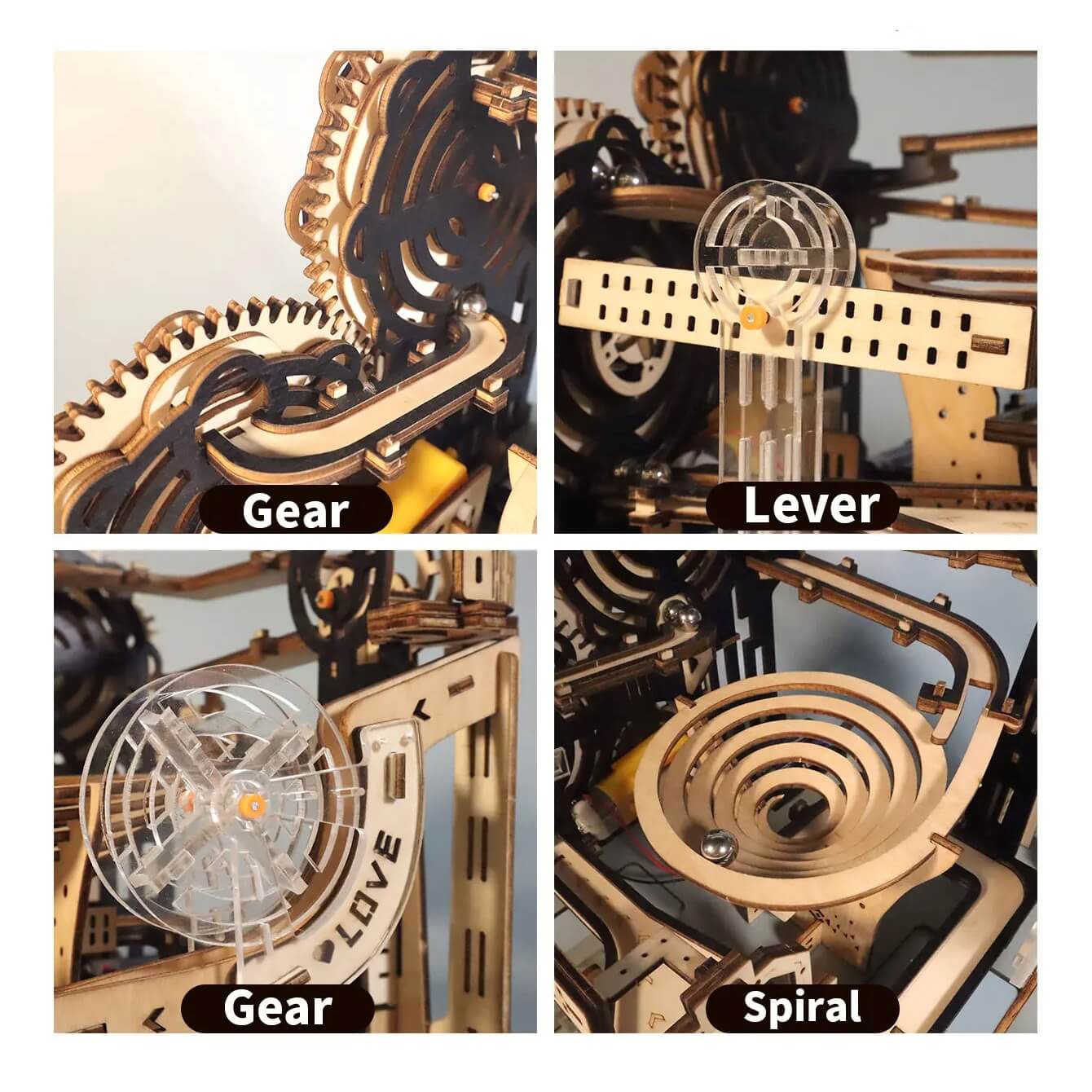 Electric Marble Run Model 3D Wooden Puzzle Kit