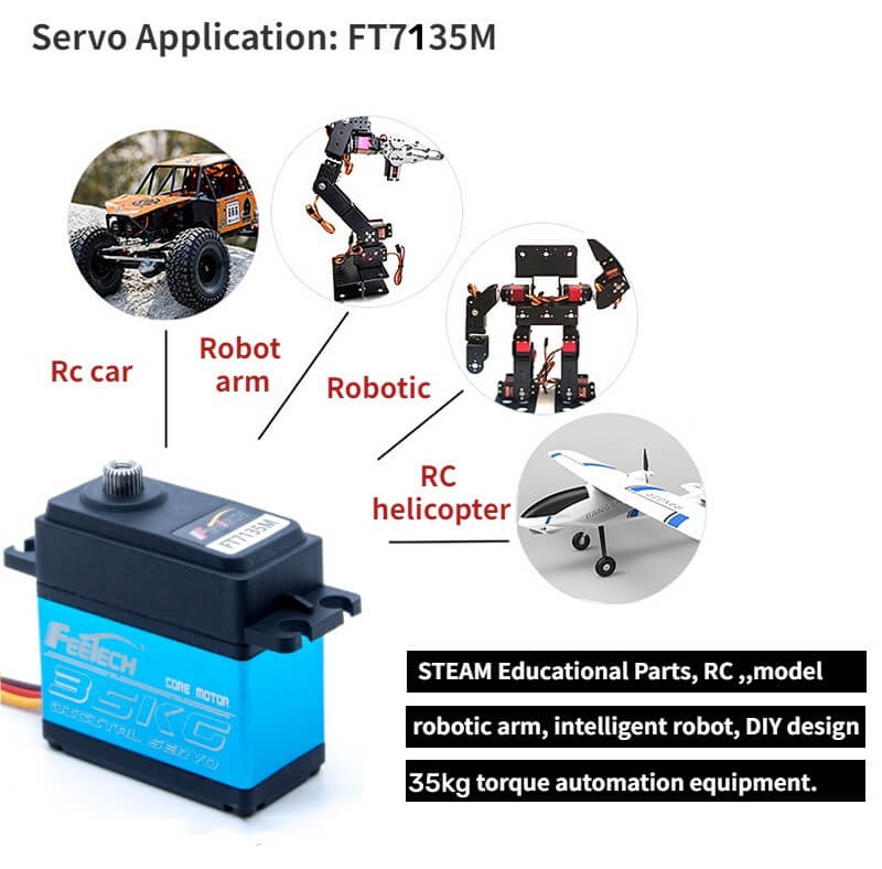 Feetech 35KG Metal Gear Waterproof Digital Servo – 180°