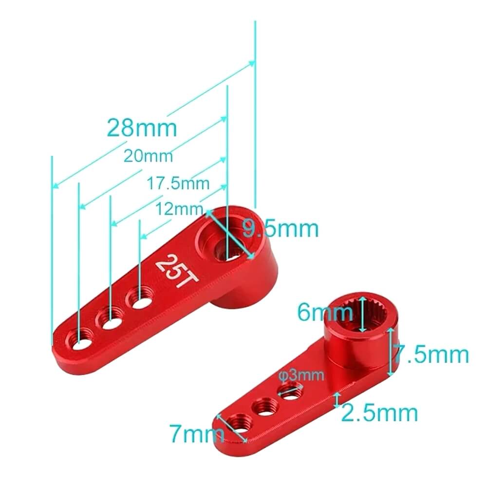 25T Aluminium RC Metal Servo Arm