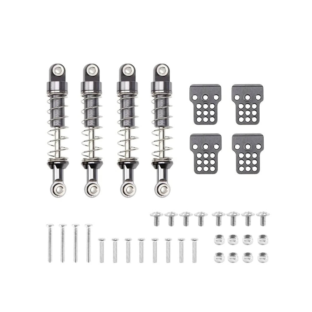 4x Shock Absorbers with Extended Mount Seats for WPL & MN Models RC Rock Crawlers