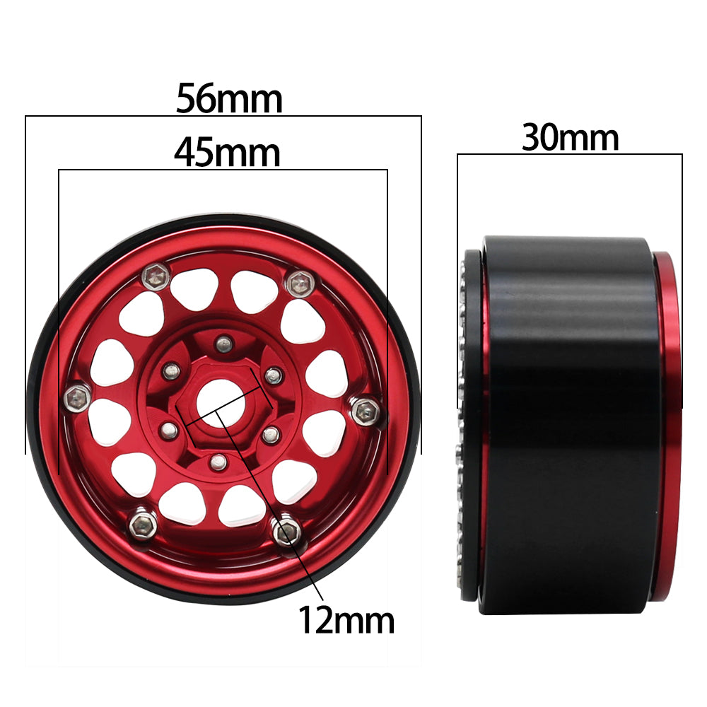 Metal Bead lock 1.9inch Wheel Rims for 1/10 RC Rock Crawler