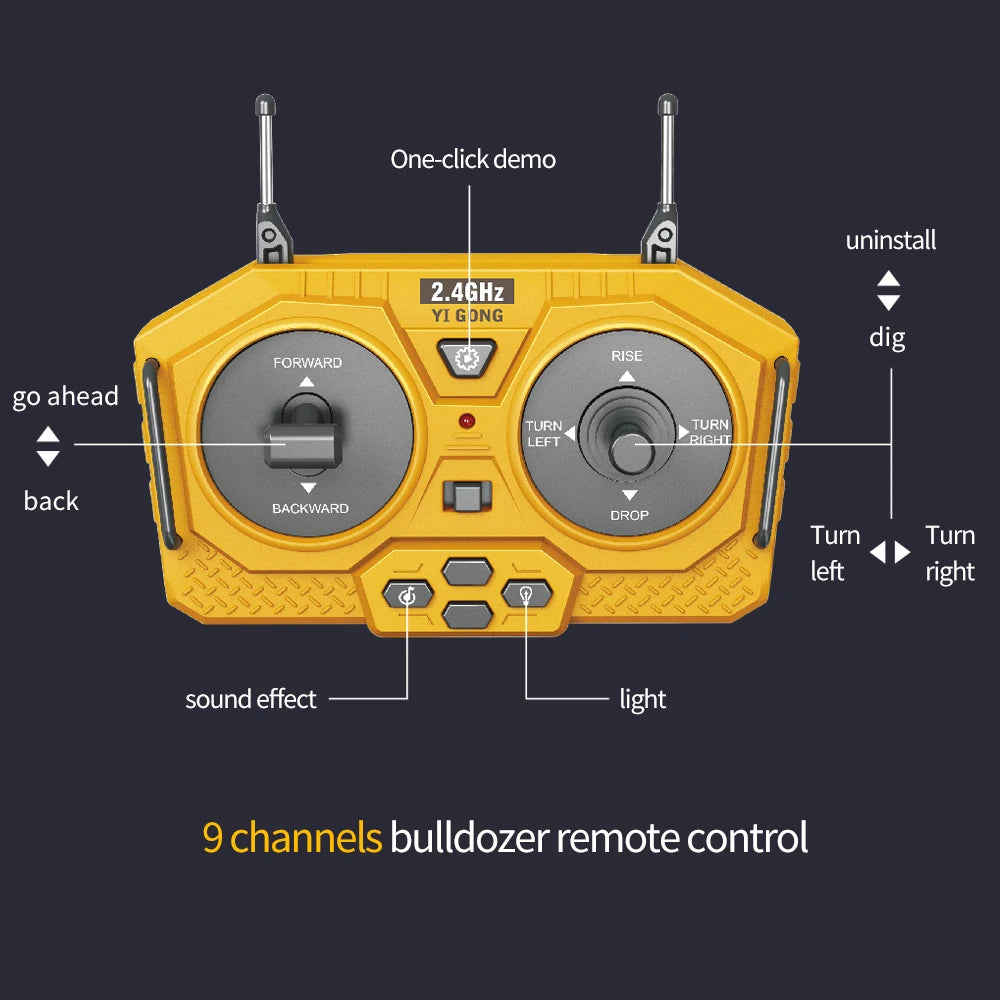 RC 9CH Bulldozer Earth Vehicle