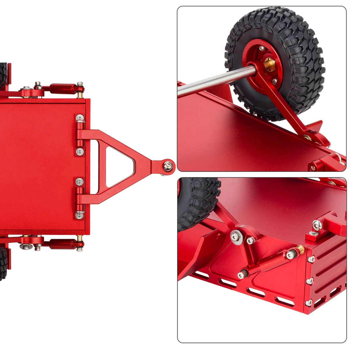 Aluminum Trailer for 1/18 Scale RC Crawlers