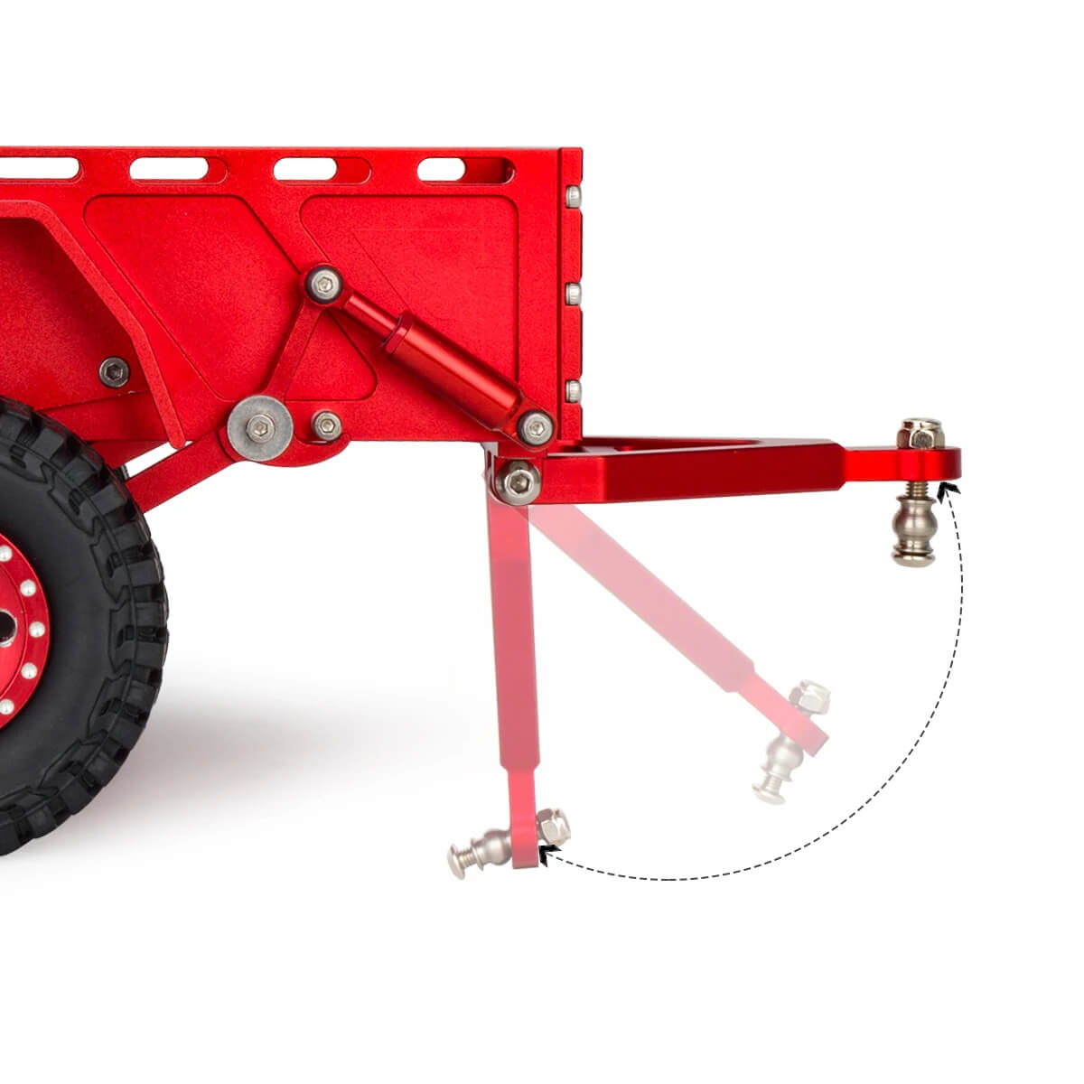 Aluminum Trailer for 1/18 Scale RC Crawlers