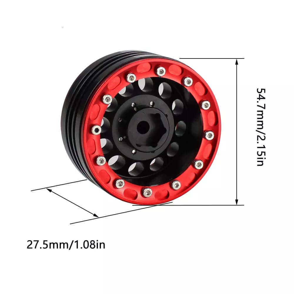Aluminum Alloy 1.9" Beadlock Rims for 1/10 RC Rock Crawler