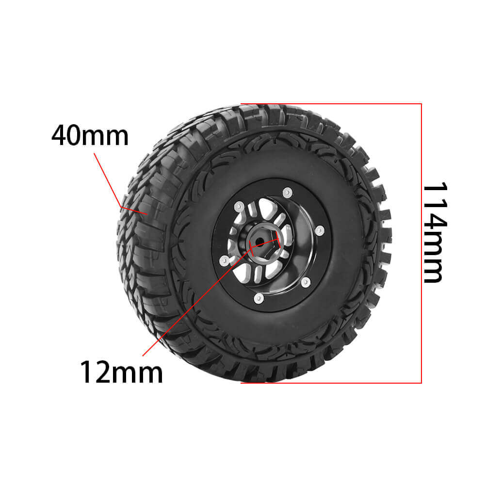 1.9" Beadlock Rim & Tire Set for 1/10 RC Rock Crawler