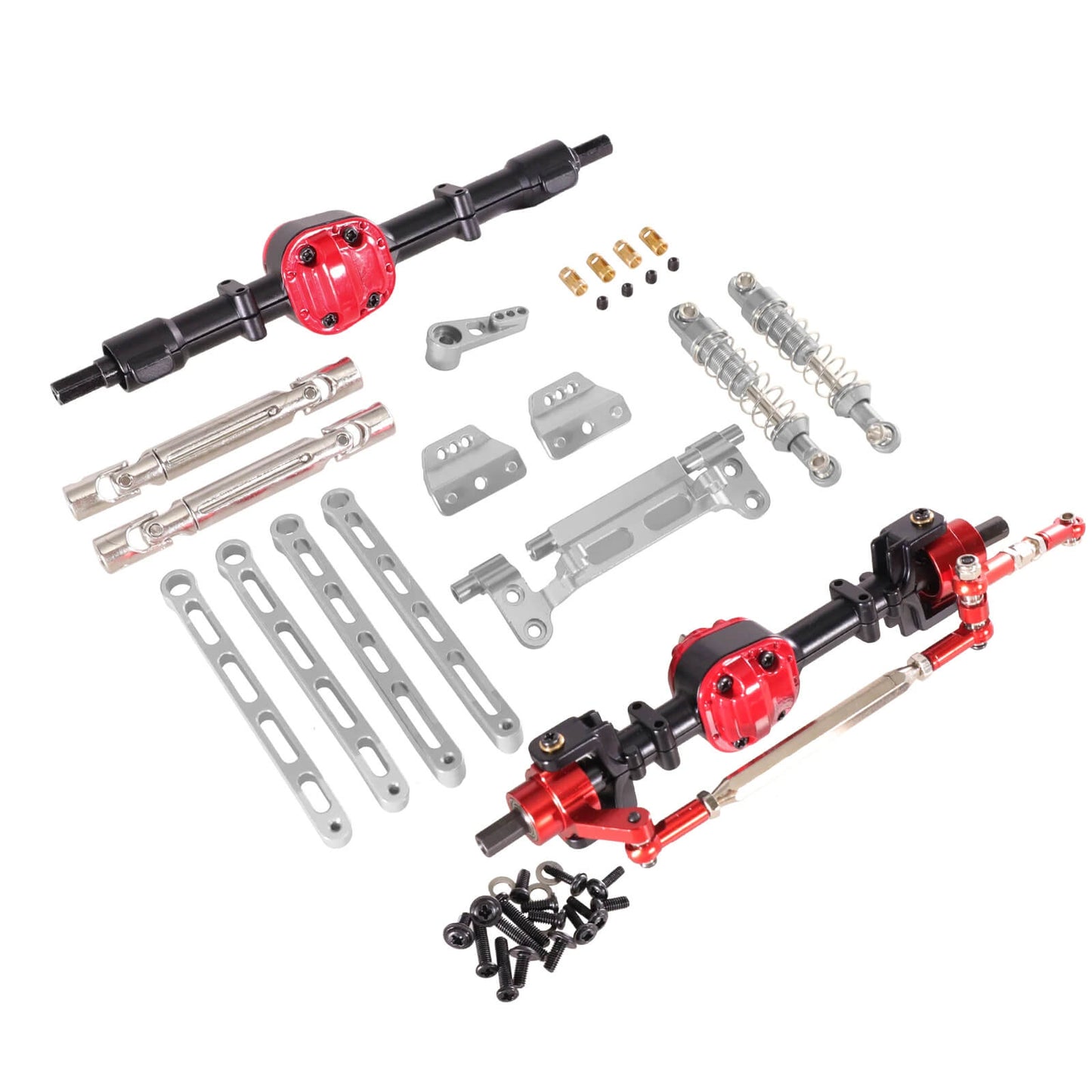 Front & Rear Metal Upgrade Assembly Kit for MN Model LC79 MN82 MN78 RC Crawler