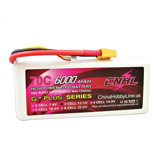 CNHL 6000mAh 3S 11.1V 70C Lipo Battery With XT90 Plug