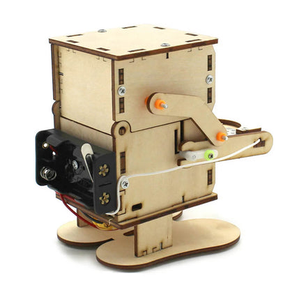 Coin Eating Wooden Robot - DIY Kit