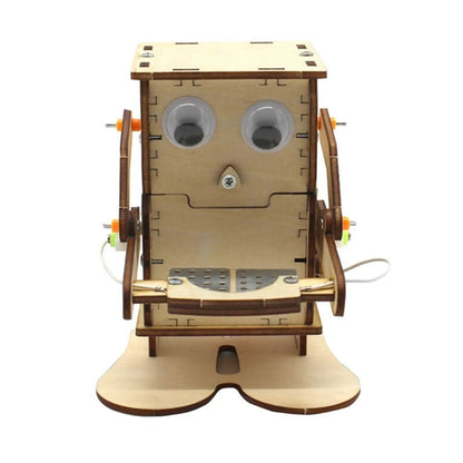 Coin Eating Wooden Robot - DIY Kit