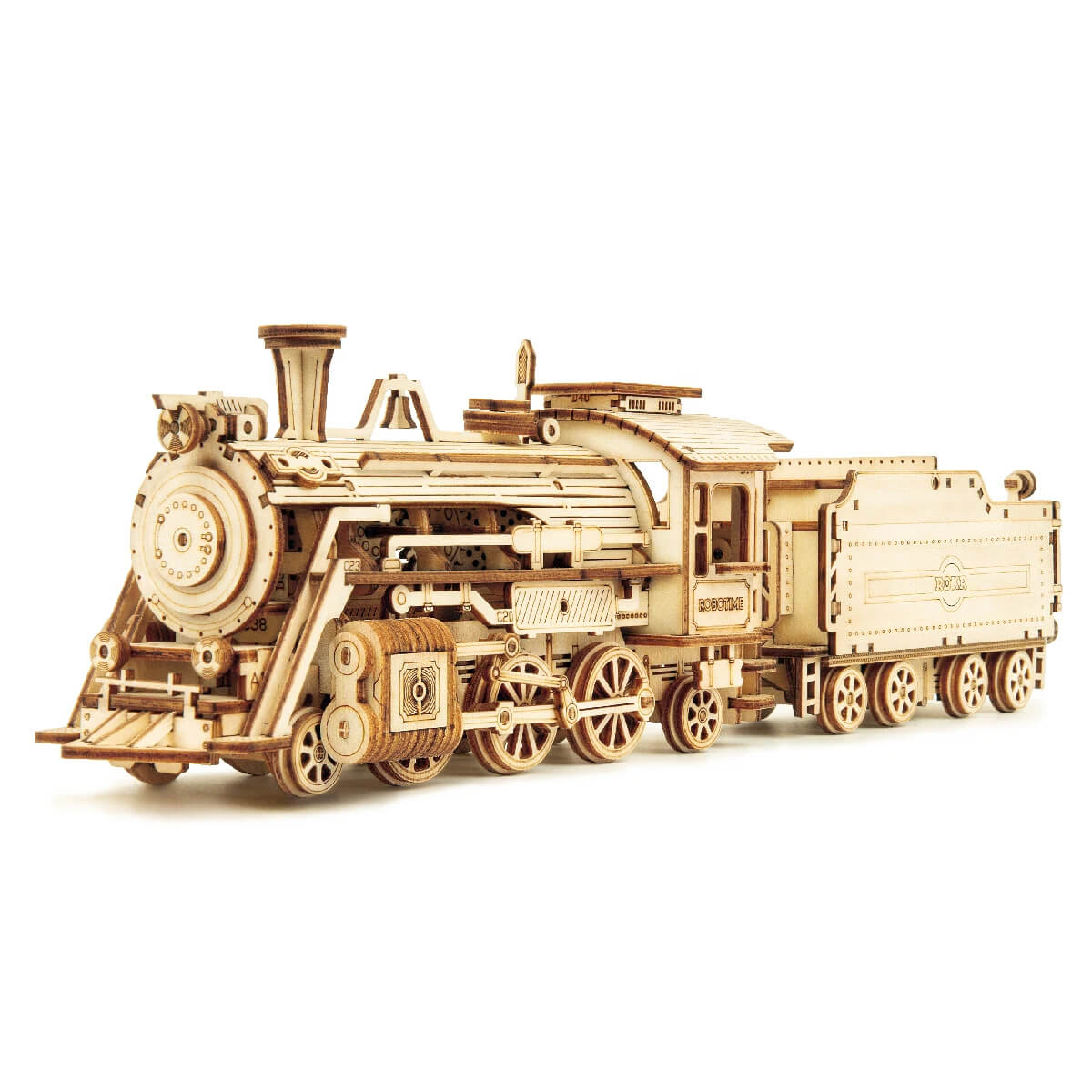 Movable Steam Train Model Building Kit - 3D Wooden Puzzle