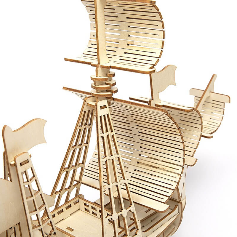 DIY Sailboat Ship 3D Wooden Puzzle