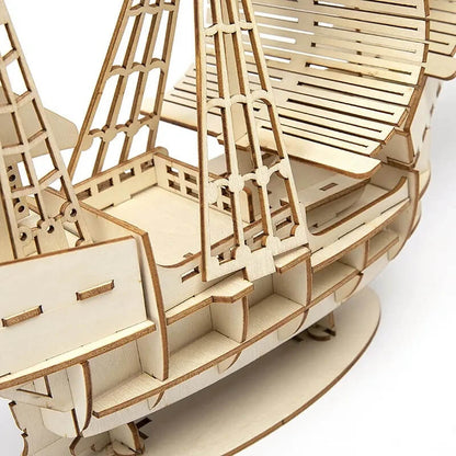 DIY Sailboat Ship 3D Wooden Puzzle