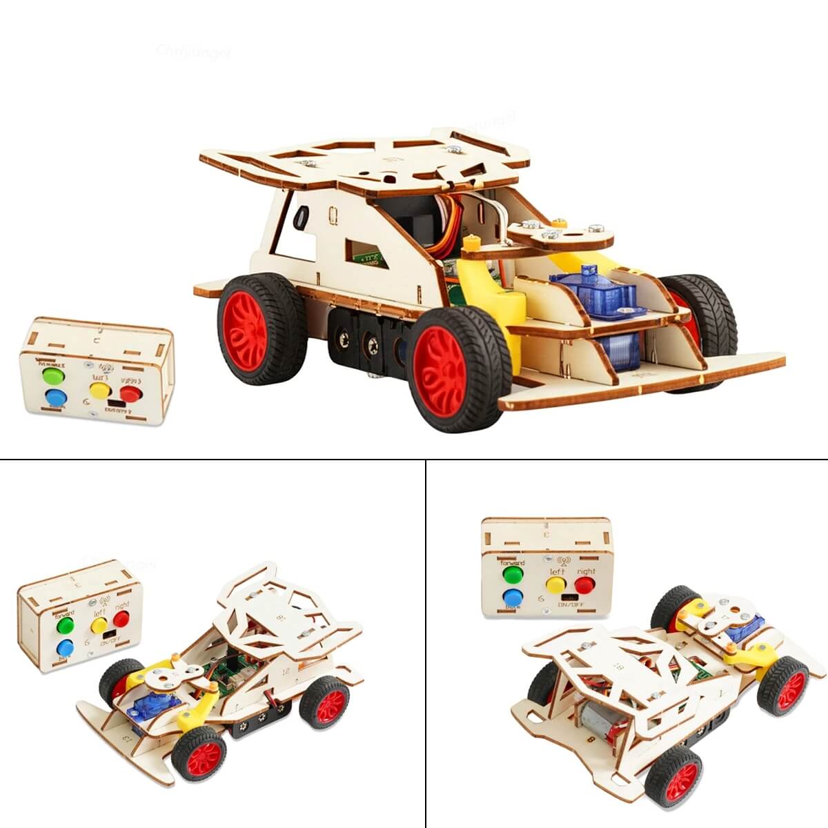 DIY Wooden Advanced Remote Control Toy Car Model Kit