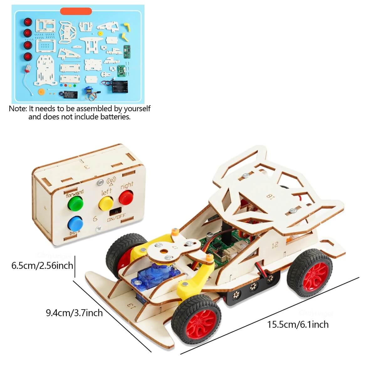DIY Wooden Advanced Remote Control Toy Car Model Kit