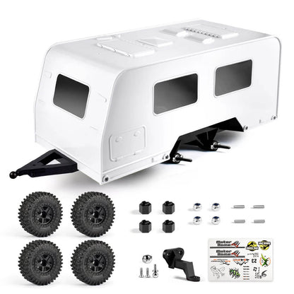 Dual Axle Caravan RV Trailer for 1/18 RC Crawlers