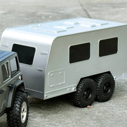 Dual Axle Caravan RV Trailer for 1/18 RC Crawlers