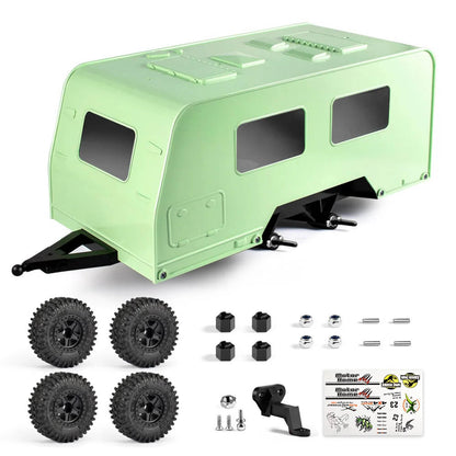 Dual Axle Caravan RV Trailer for 1/18 RC Crawlers