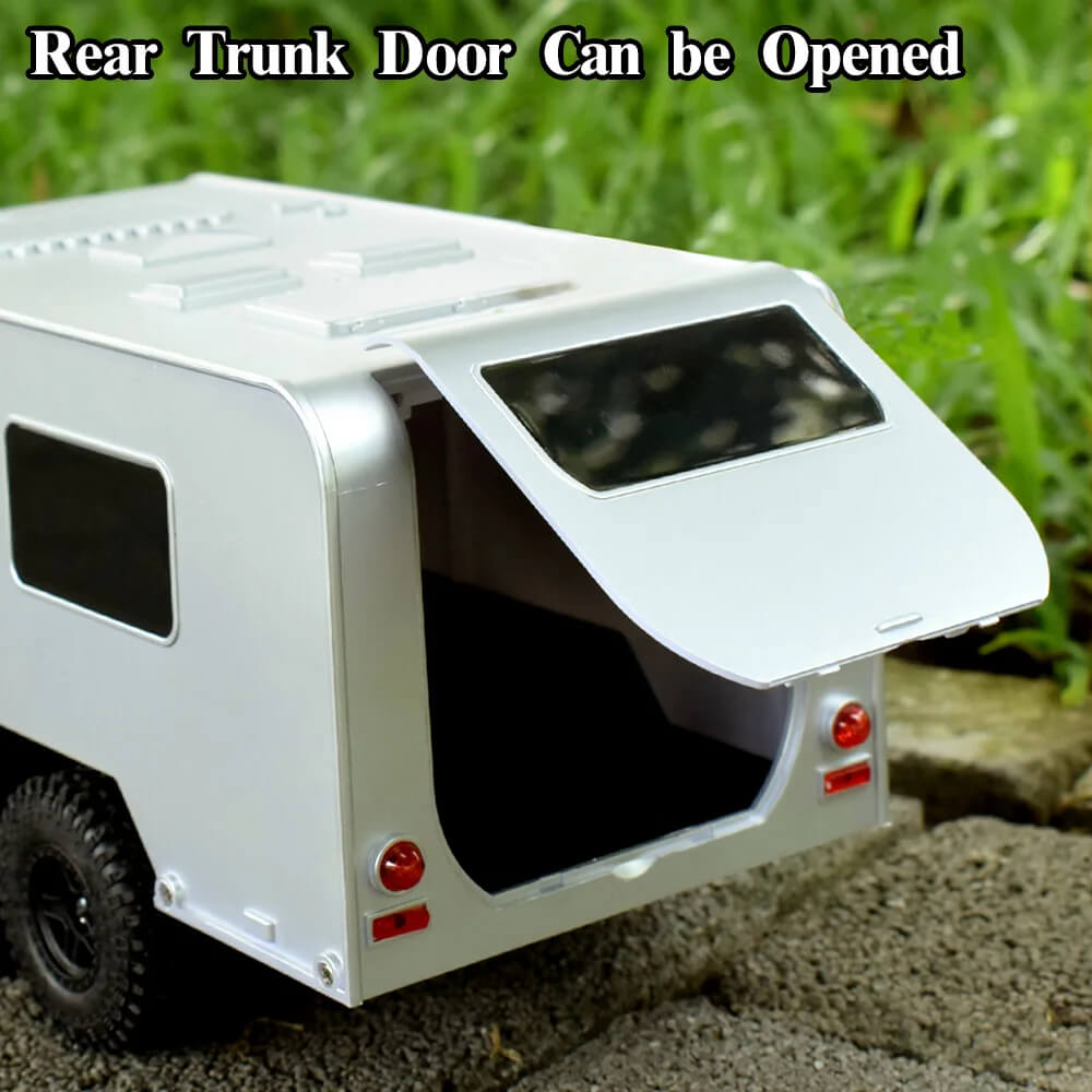 Dual Axle Caravan RV Trailer for 1/18 RC Crawlers
