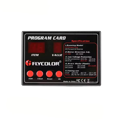 FLYCOLOR Brushless ESC Programming Card for 30A–120A Speed Controllers