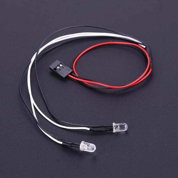 Front Metal Bumper with LED Lights for 1/10 RC Rock Crawler