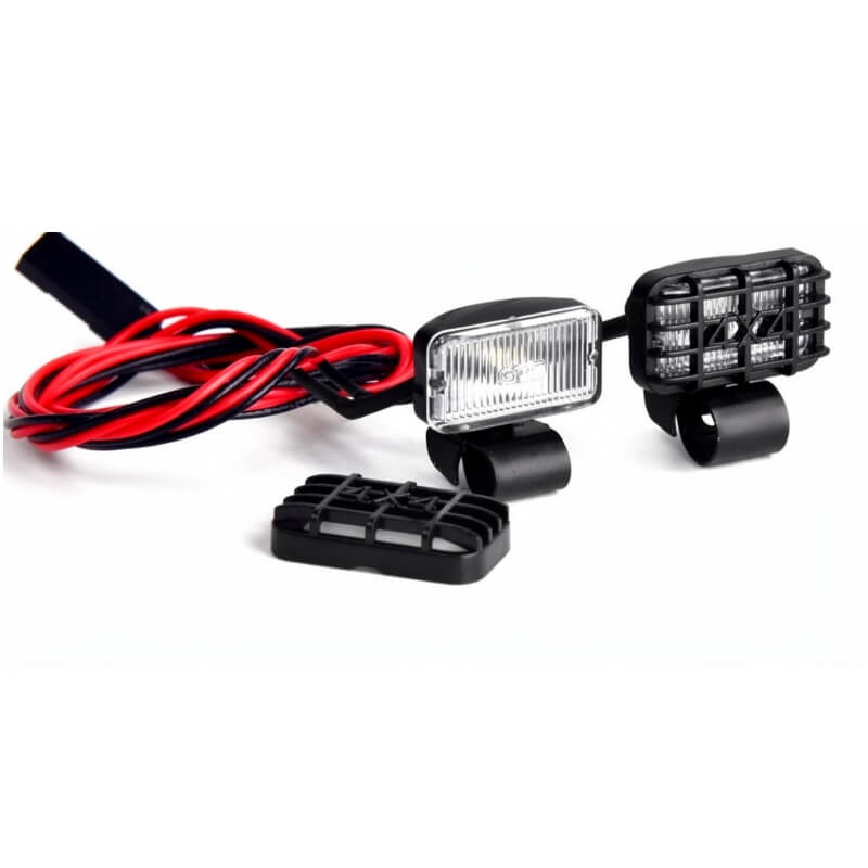 GRC 17mm Rectangular RC Car Spotlight Set for 1/8 & 1/10 Scale Crawlers