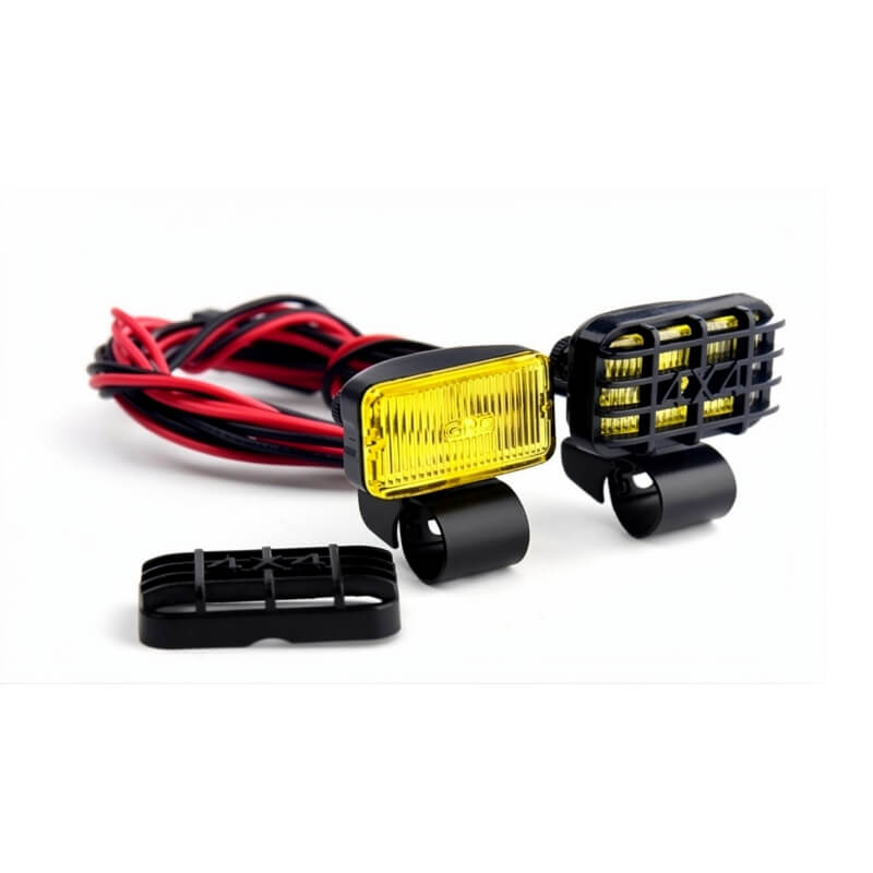 GRC 17mm Rectangular RC Car Spotlight Set for 1/8 & 1/10 Scale Crawlers