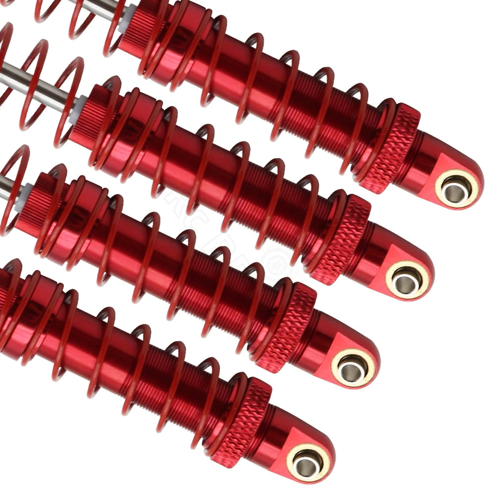 4x RC Rock Crawler Red Colour Metal Shock Absorbers