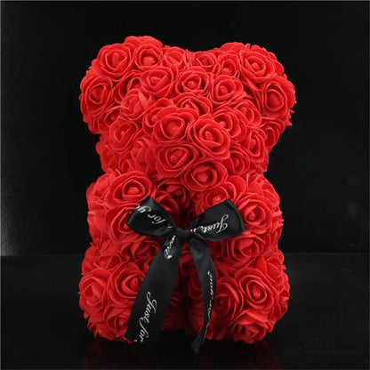 25cm Artificial Flowers Rose Bear