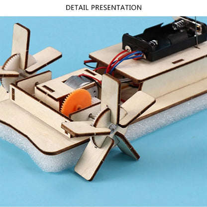 DIY Wireless RC Wooden Boat Model Kit