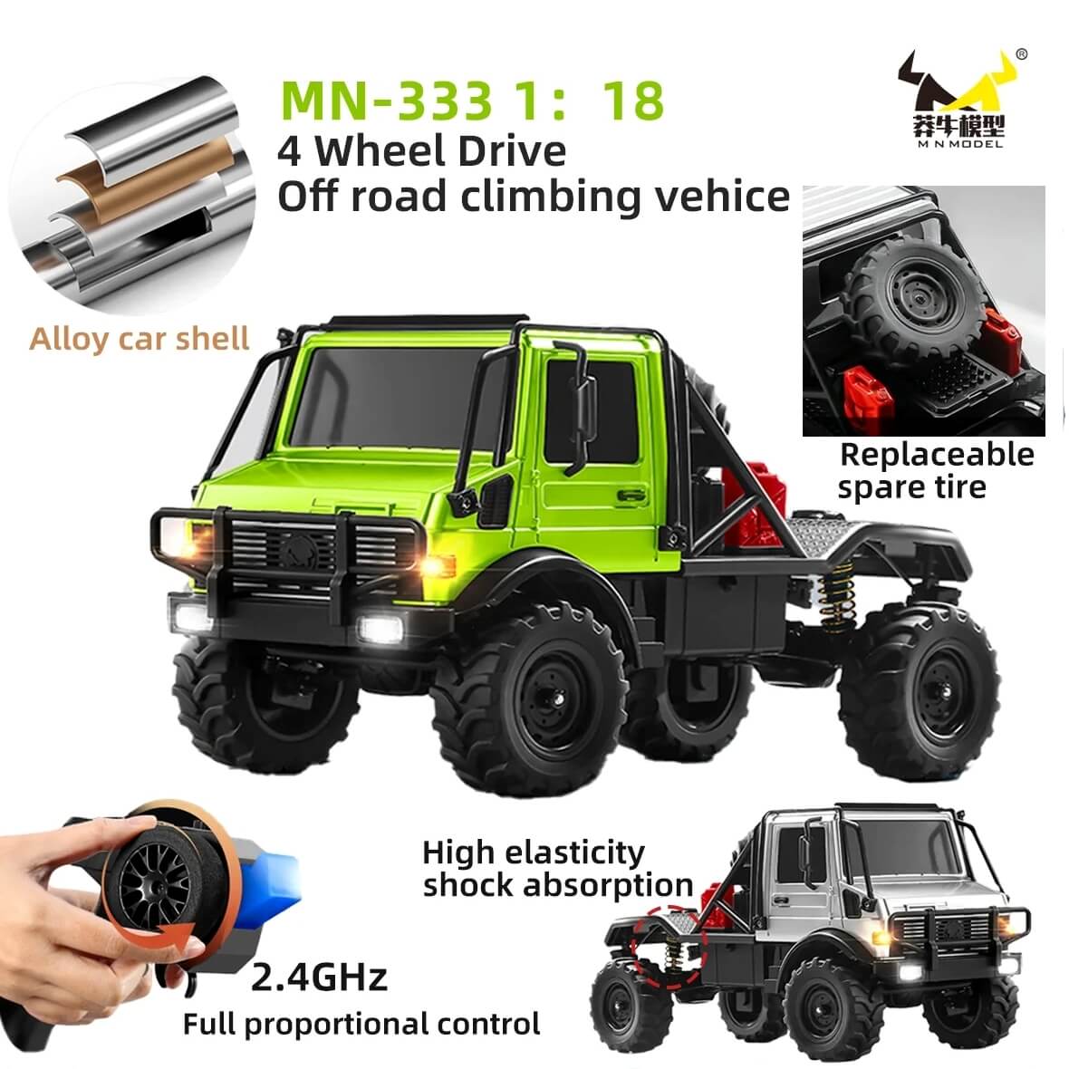 MN333 1/18 Scale 4WD RC Crawler