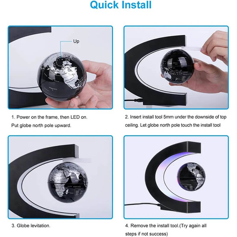 Magnetic Floating Levitation Globe with LED Light