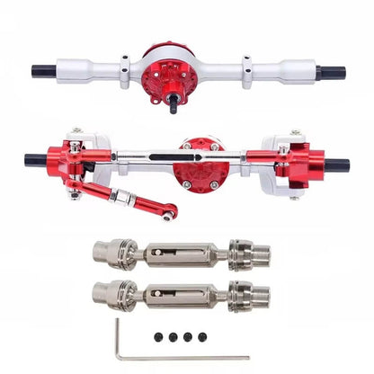 Metal Front & Rear Axle with Drive Shaft Set for WPL RC Crawlers
