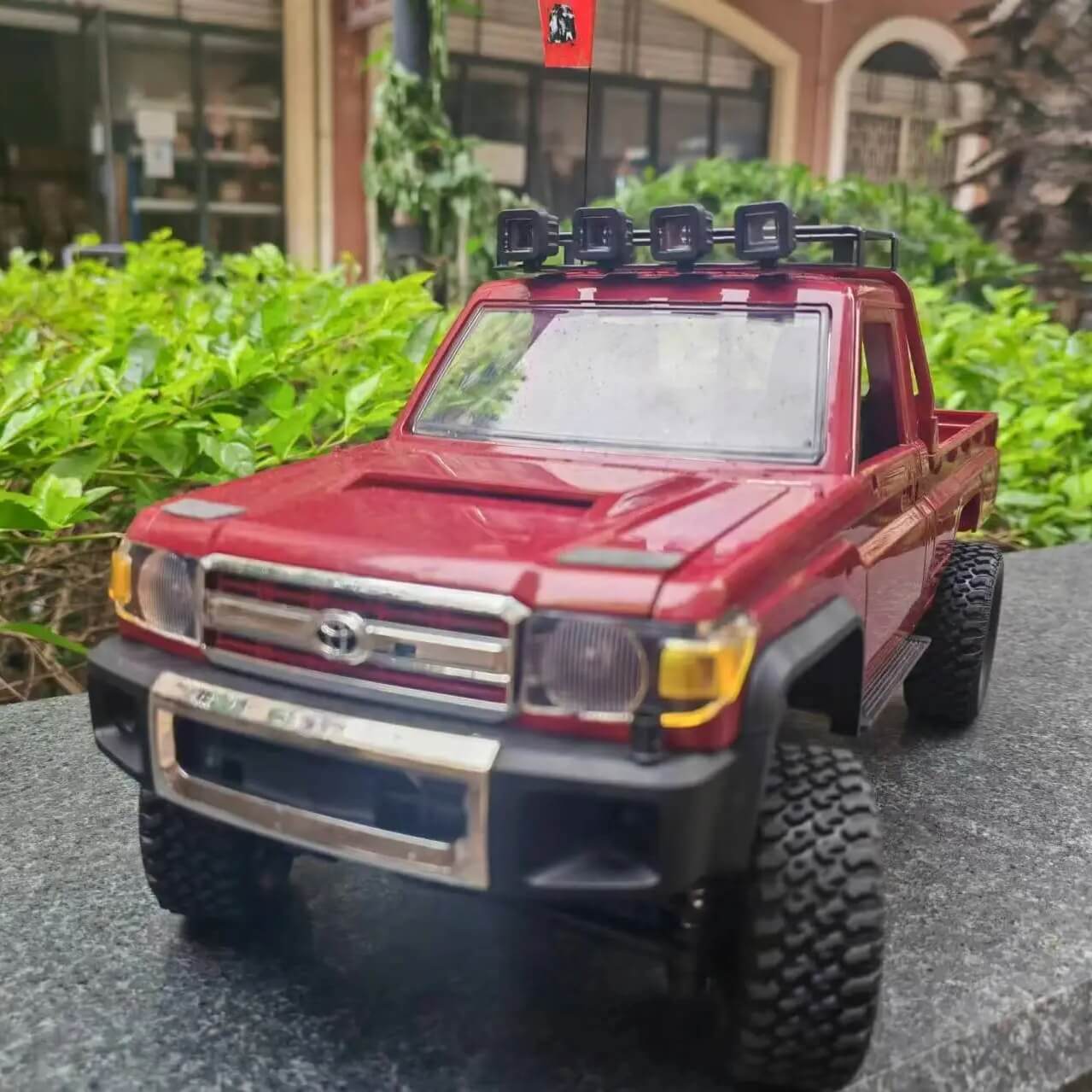 Metal Roof Rack with LED Spot Lights for 1/12 MN82 LC79 RC Crawler