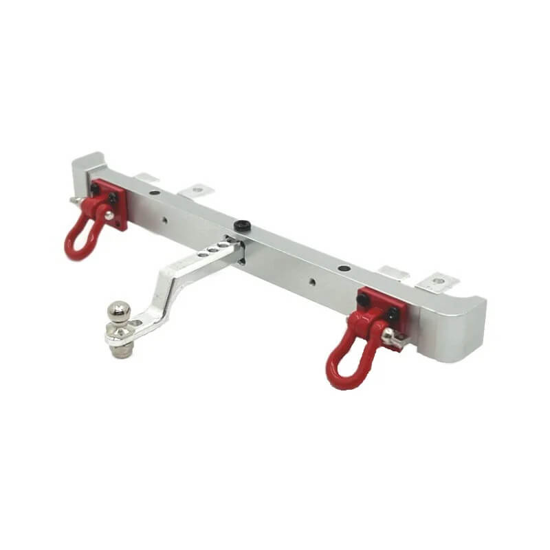 Metal Rear Bumper with Trailer Tow Hitch for MN82 LC79 1/12 RC Crawler
