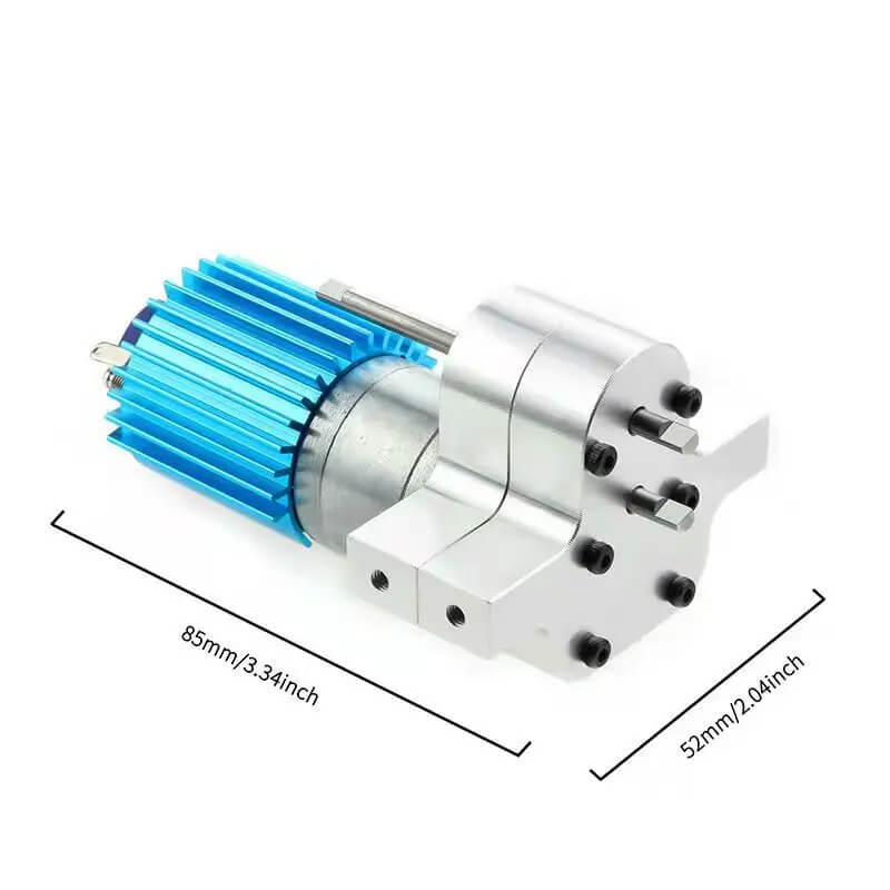 Metal Transfer Gearbox with 370 Brushed Motor for RC Rock Crawlers