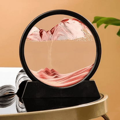 Moving Sand Art Round Glass Picture Decor