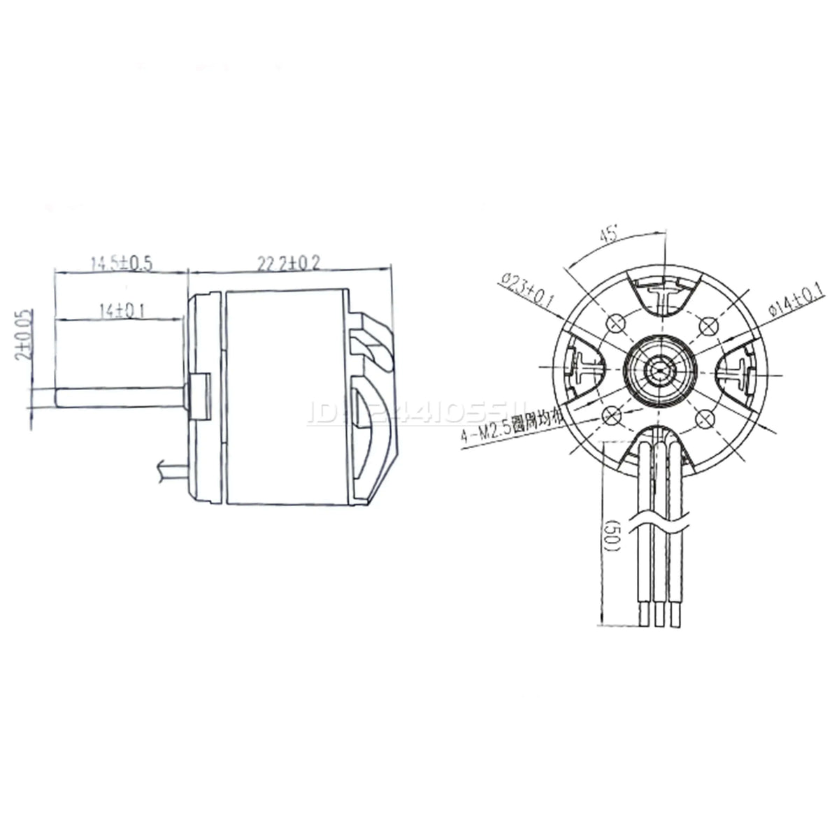 NEEBRC 2600KV Brushless Motor & Metal Gearbox for MN82, MN99S, MN168 & MN78 RC Crawlers