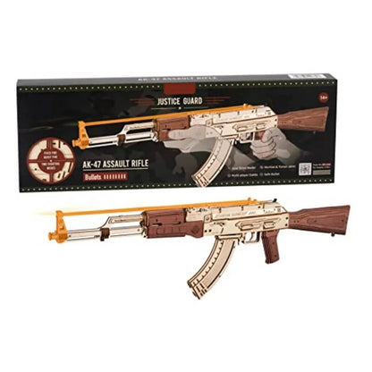 ROKR Automatic Rifle AK47 DIY Model Building Kit - 3D Gun Wooden Puzzle