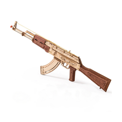 ROKR Automatic Rifle AK47 DIY Model Building Kit - 3D Gun Wooden Puzzle