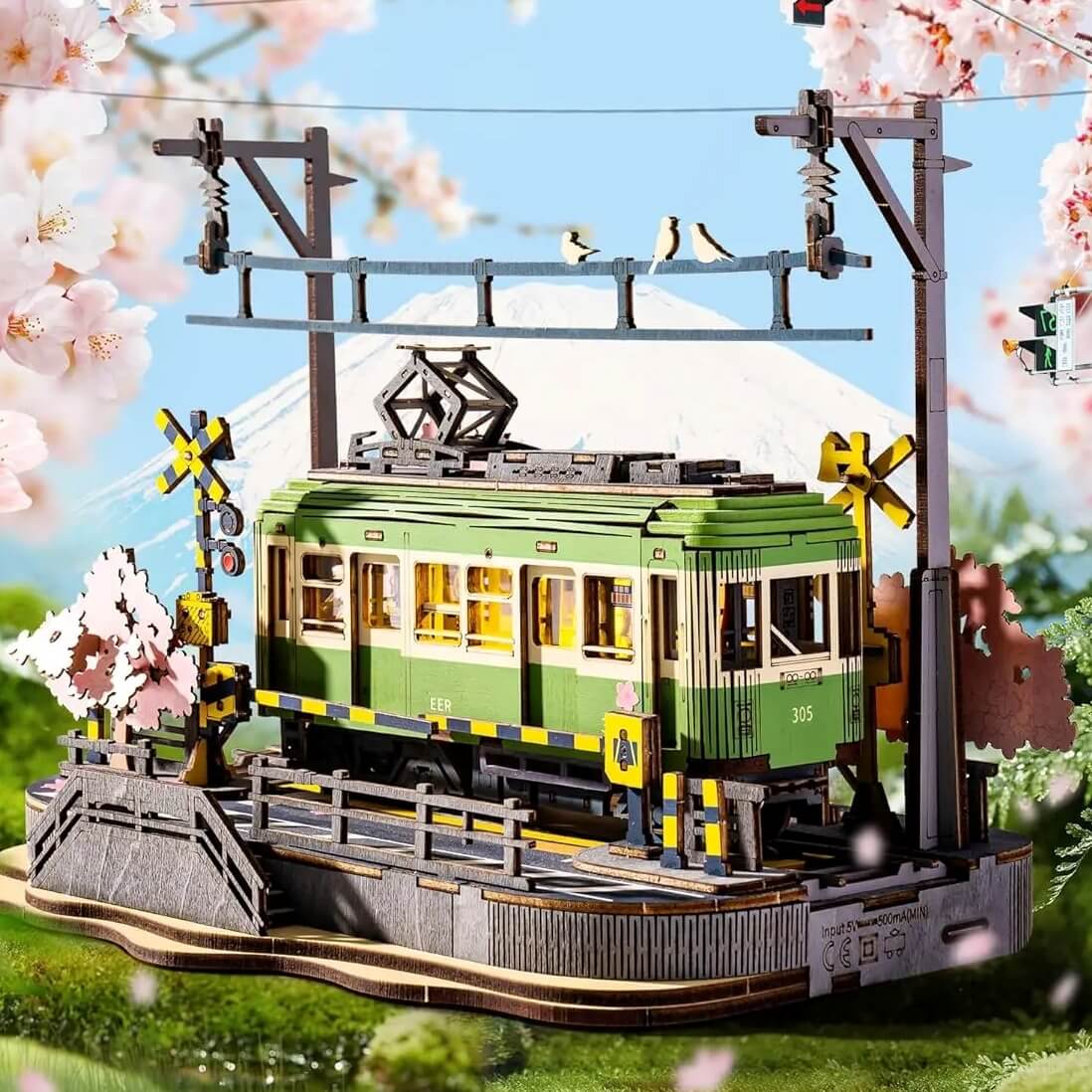 RoLife Classic Tram Model Building DIY Kit - 3D Wooden Puzzle