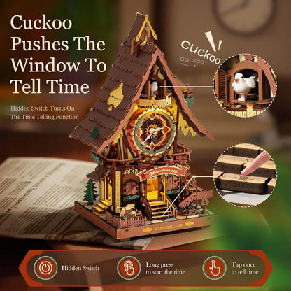 Robotime ROKR Cuckoo Clock – 3D Wooden Puzzle DIY Model Kit
