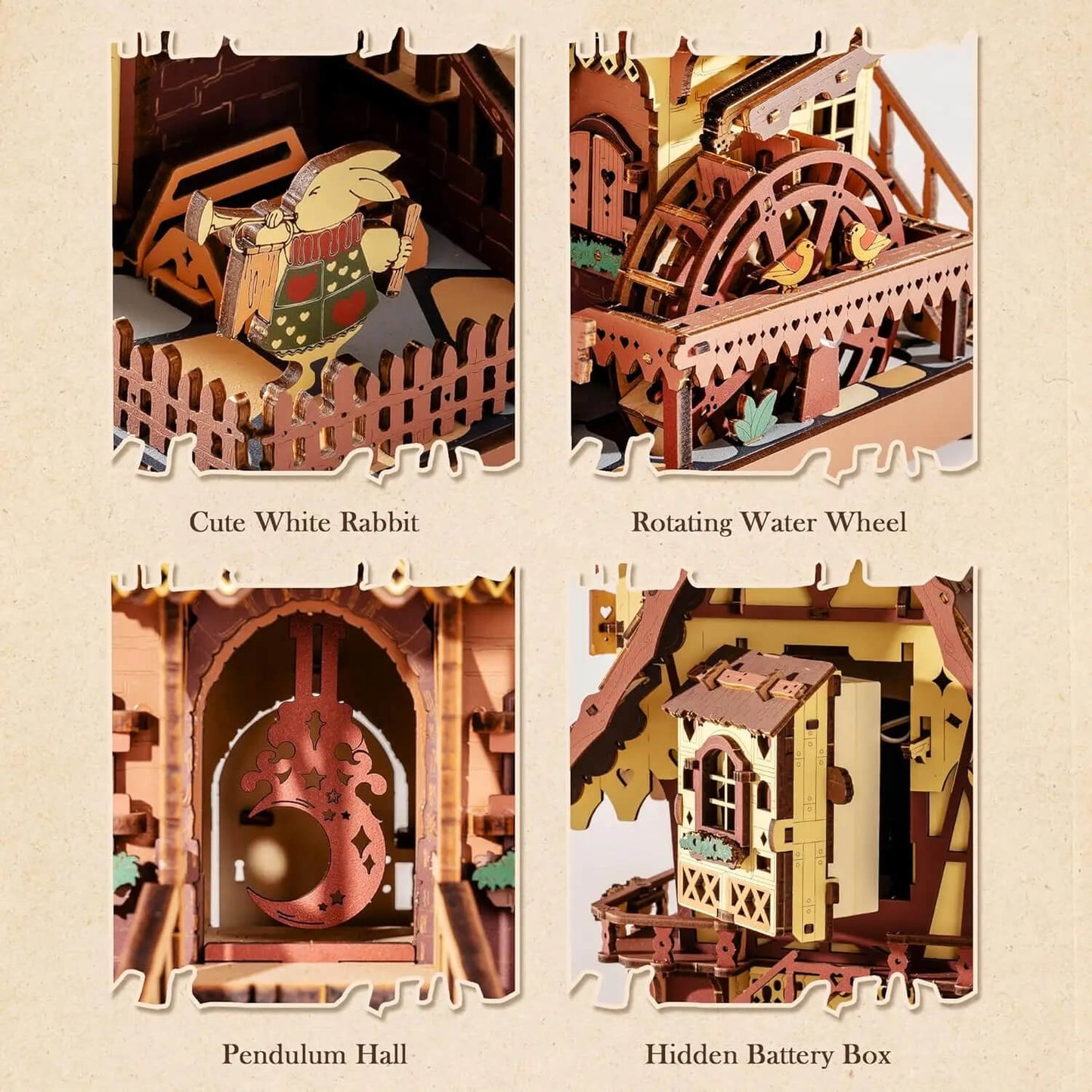 Robotime ROKR Cuckoo Clock – 3D Wooden Puzzle DIY Model Kit
