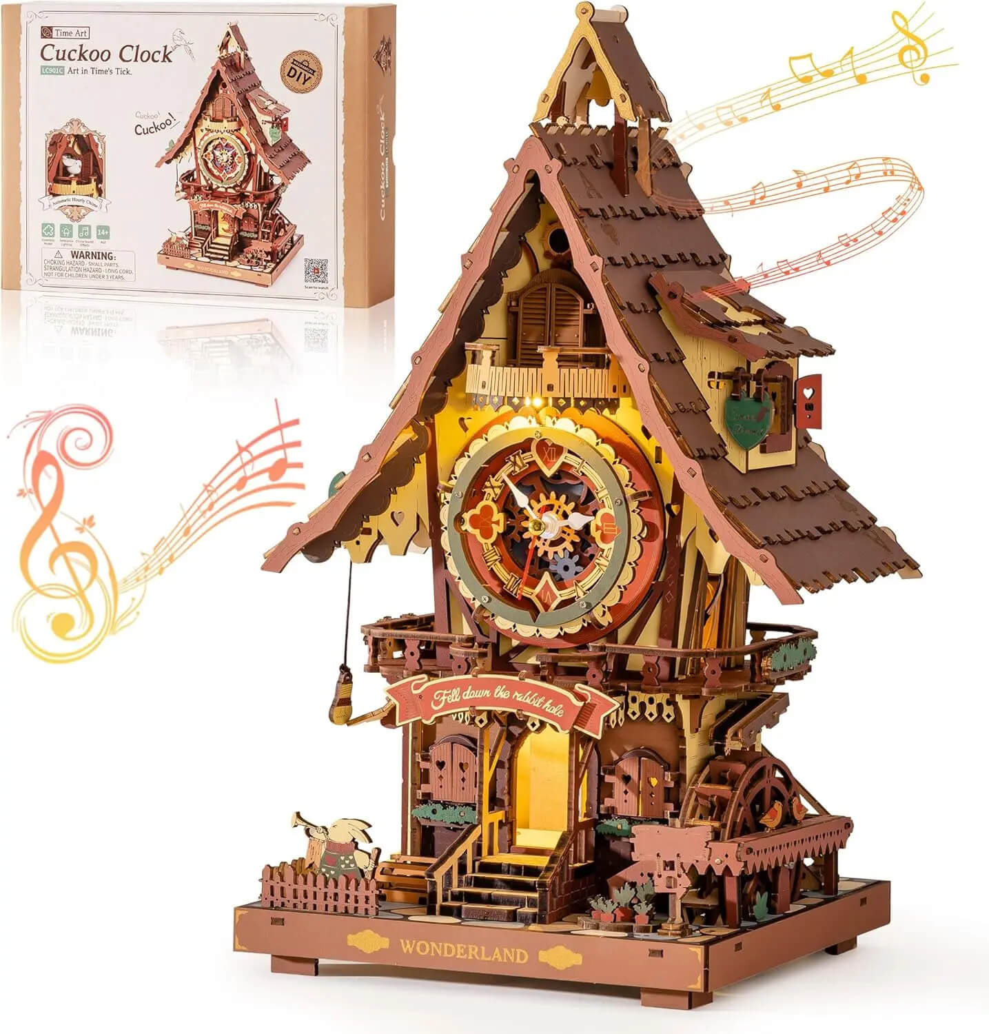 Robotime ROKR Cuckoo Clock – 3D Wooden Puzzle DIY Model Kit