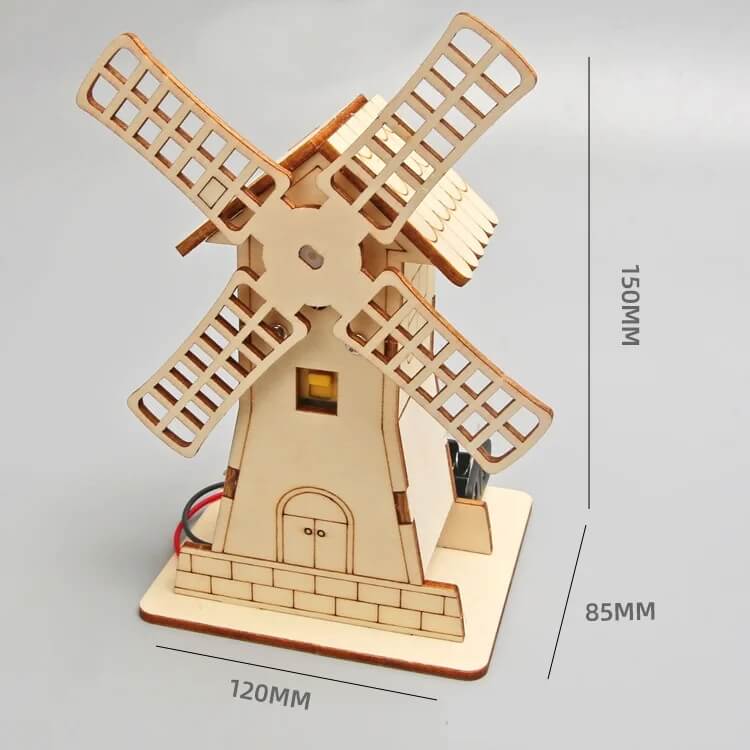 Windmill Model Assembly Rotating Windmill Station DIY Model Kit – The Joy Box