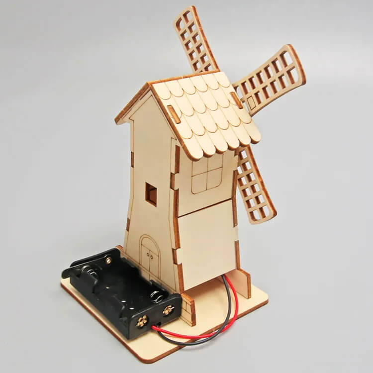 Windmill Model Assembly Rotating Windmill Station DIY Model Kit – The Joy Box