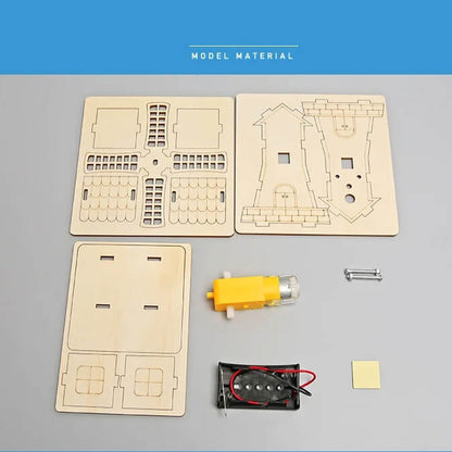Rotating Windmill Station DIY Model Kit